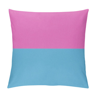 Personality  Creative Geometric  Paper Background. Pink, Blue Pastel Colors. Abstraction. Template. Top View. Pillow Covers