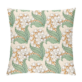 Personality  Art Nouveau Lily Of The Valley Flower Pattern Design Resource Pillow Covers