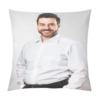Personality  Waist Up Portrait Of A Mature Adult Caucasian Man Pillow Covers