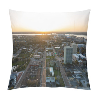 Personality  Aerial View Of Downtown Jacksonville, Florida Pillow Covers