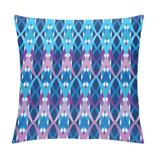 Personality  Blue Seamless Inlay Of Zigzags. Winter Motifs Pillow Covers