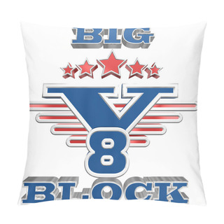 Personality  Big Block Logo In 3D Style Pillow Covers