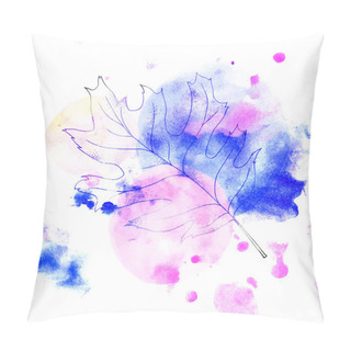 Personality  Black Hand-drawn Leaf Pillow Covers
