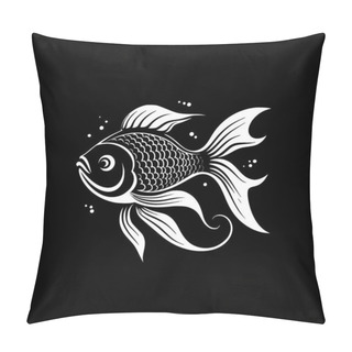 Personality  Goldfish - Minimalist And Flat Logo - Vector Illustration Pillow Covers