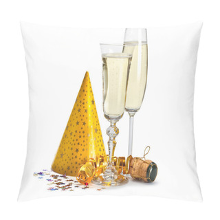 Personality  Happy New Year - Champagne And Serpentine Pillow Covers