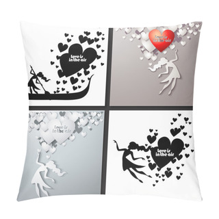 Personality  Set Of Valentine Day Greeting Cards Pillow Covers