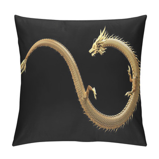 Personality  Chinese Dragon Pose Include Alpha Path With 3d Rendering. Pillow Covers