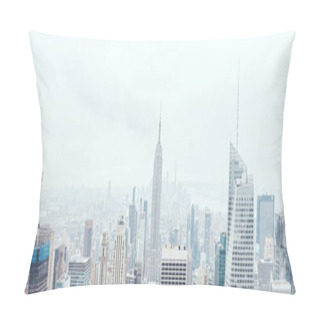 Personality  Panoramic View Of New York City Buildings, Usa Pillow Covers