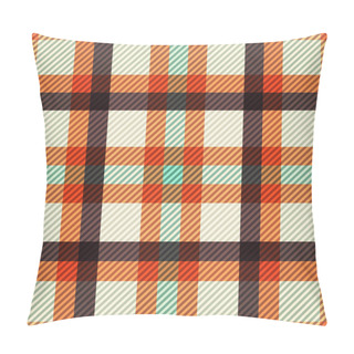 Personality  Tartan Fabric Texture. Seamless Pattern. Vector Illustration.  Pillow Covers