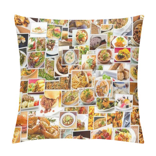 Personality  World Cuisine Collage Pillow Covers