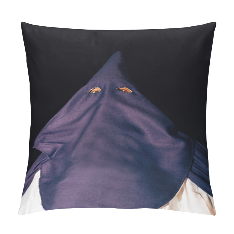 Personality  Hooded Man During A Christian Religious Procession At Night Pillow Covers