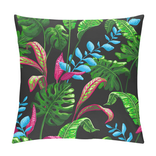 Personality  Tropical Seamless Pattern With Palm Leaves. Pillow Covers