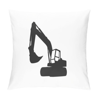 Personality  Excavator Logo Template Vector. Heavy Equipment Logo Vector For Construction Company. Creative Excavator Illustration For Logo Template. Pillow Covers