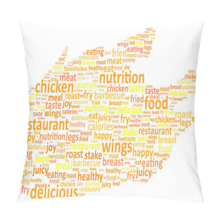 Personality  Chicken Word Cloud Concept Pillow Covers