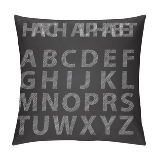 Personality  Stripped Alphabet Chalkboard Pillow Covers