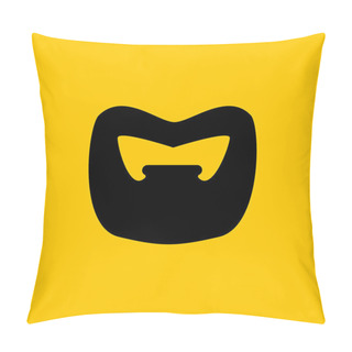 Personality  Goatee Beard Isolated. Hipster Hairstyle Vector Illustration Pillow Covers