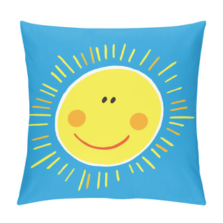 Personality  Abstract Smiling Sun Pillow Covers