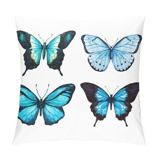 Personality  Watercolor Butterflies Raster Pillow Covers