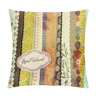 Personality  Gypsy Patchwork, Hand-Painted Background Pillow Covers