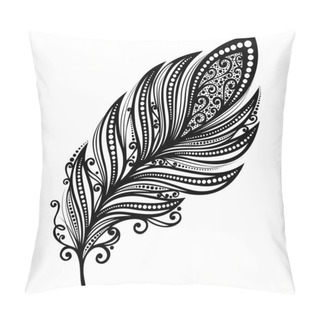 Personality  Peerless Decorative Feather (Vector), Tattoo Pillow Covers