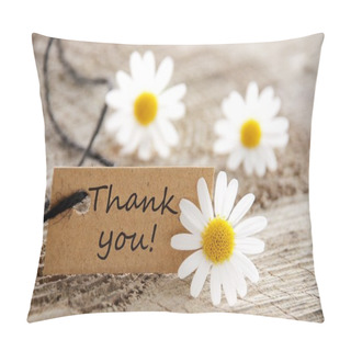 Personality  Natural Looking Label With Thank You Pillow Covers