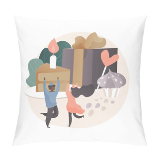 Personality  Kids Birthday Abstract Concept Vector Illustration. Pillow Covers