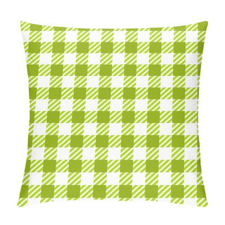 Personality  Green White Gingham Lumberjack Buffalo Tartan Checkered Plaid Seamless Pattern. Texture For Fabric, Tablecloths, Clothes, Shirts, Dresses, Paper, Bedding, Blankets, Quilts ,textile.Geometric Design. Pillow Covers