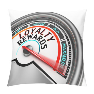 Personality  Loyalty Rewards Conceptual Meter Indicate Maximum Pillow Covers