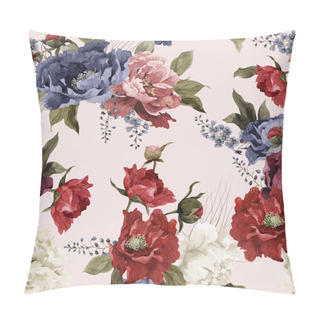 Personality  Floral Pattern With Peony Pillow Covers