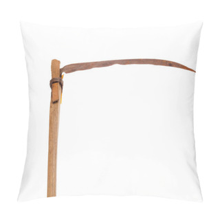 Personality  Old Scythe On White Background Pillow Covers