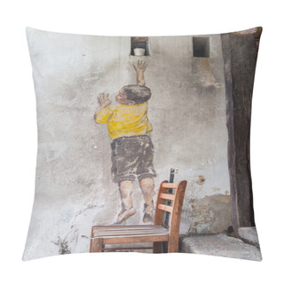 Personality  GEORGE TOWN,PENANG ,MALAYSIA- CIRCA March 26, 2015: Public Stree Pillow Covers