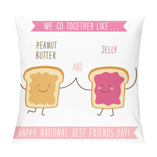 Personality  National Best Friends Day Card Pillow Covers