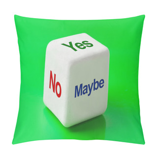 Personality  Dice With Words Yes, No And Maybe Pillow Covers