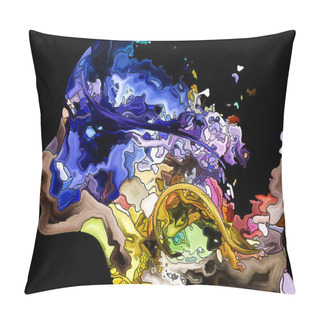 Personality  Memories Of Self Fragmentation Pillow Covers