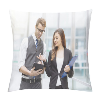 Personality  Business People Meeting Pillow Covers
