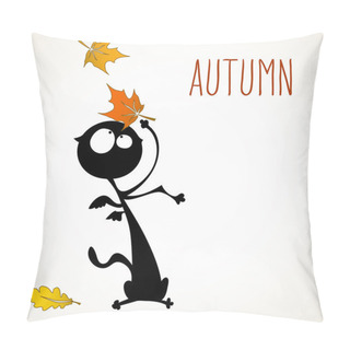 Personality  Funny Autumn Cat Pillow Covers