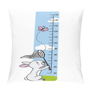 Personality  Child Wall Meter. Rabbit Hunting A Butterfly Pillow Covers