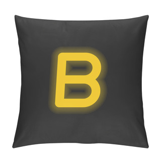 Personality  Beta Yellow Glowing Neon Icon Pillow Covers