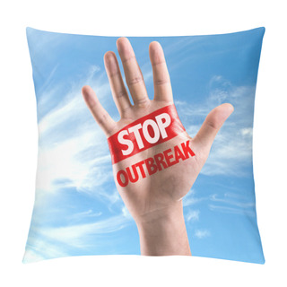 Personality  Open Hand Raised With The Text Pillow Covers