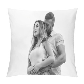 Personality Eternal Love. Romantic Relationship. Love Date. Couple In Love. Family Relations And Happiness. Family Values. Man And Woman Embrace. Valentines Day. Sexy Girl With Her Boyfriend Outdoor Pillow Covers