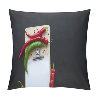 Personality  Peppers And Blank Paper Sheet Pillow Covers