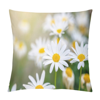 Personality  The Yellow Orange Butterfly Is On The White Pink Flowers In The Green Grass Fields Pillow Covers