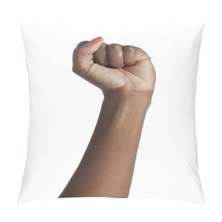 Personality  A Womans Hand With A Clenched Fist Pillow Covers