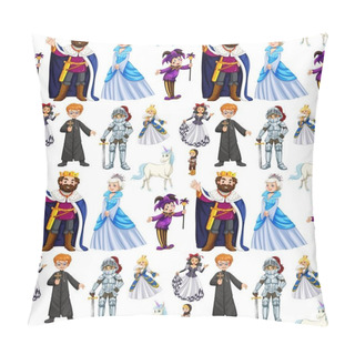 Personality  Seamless Design With Fairytale Characters Pillow Covers