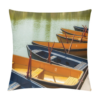 Personality  Color Boats On The Lake Pillow Covers