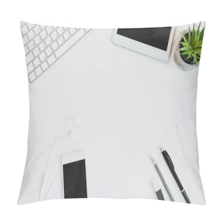 Personality  Keyboard With Office Supplies And Digital Tablet Pillow Covers