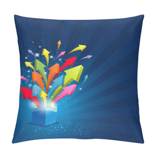 Personality  Arrow Magic Box With Sparkling Light Background Pillow Covers