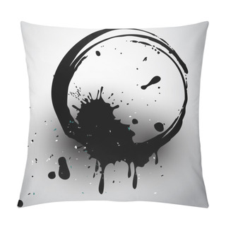 Personality  Round Black Blot Pillow Covers