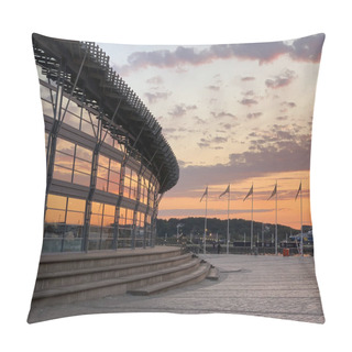 Personality  Goteborg, Sweden - June 10, 2019: Opera House In The Harbour Of Goteborg At Sunset Pillow Covers