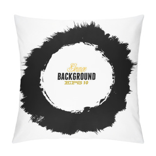 Personality  Ink Grunge Circle Frame Pillow Covers